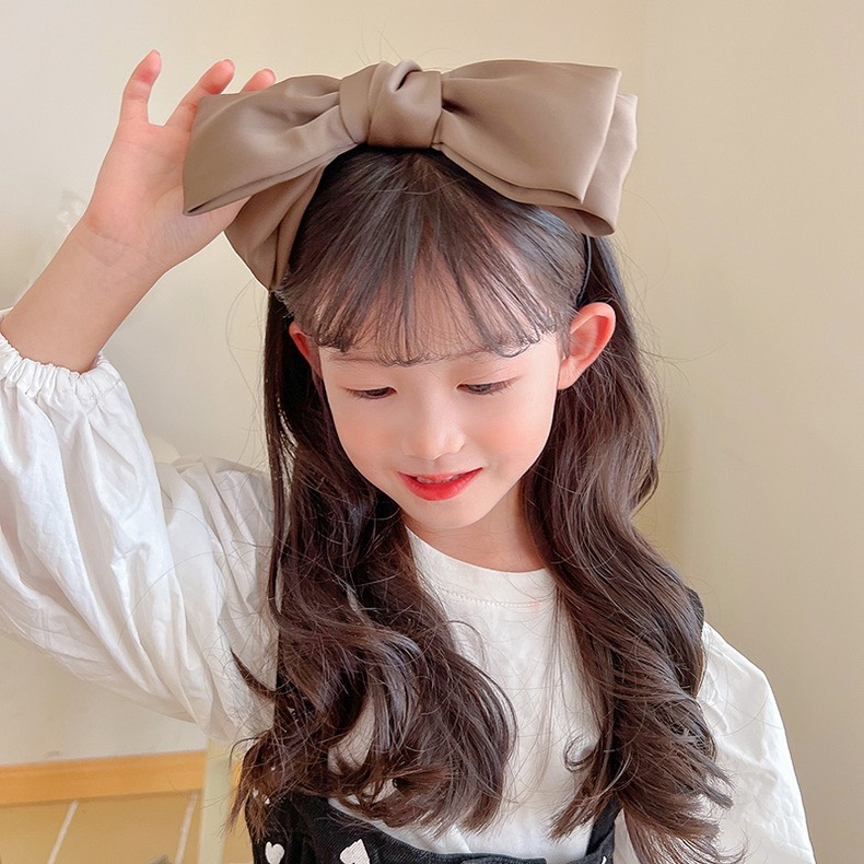 Bờm tóc nơ lụa cho bé siêu to nhiều màu đáng yêu K177