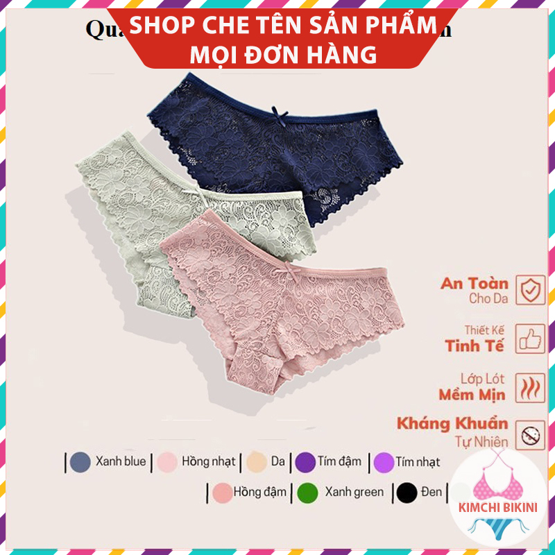 [Thanh Lý] Quần mót nữ ren mặc bên trong sexy nửa mông gợi cảm KIMCHIBIKINI quần chip nữ được chị em thường dùng QL145