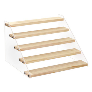 Kệ mica mặt gỗ trưng bày nhiều tầng 30x5x5cm , Dày 1cm mỗi tầng - nhiều kích thước