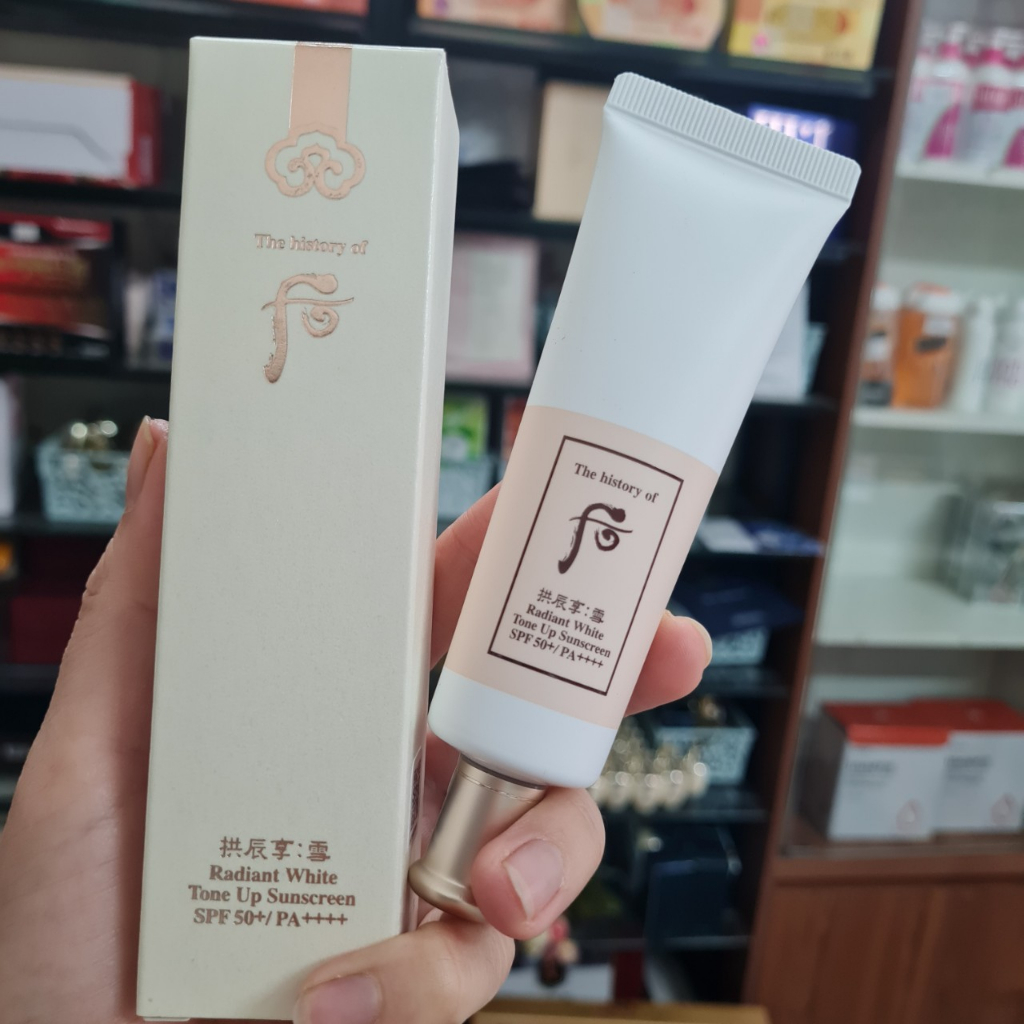 Kem chống nắng Whoo Radiant White Tone Up dưỡng trắng nâng tone 50ml