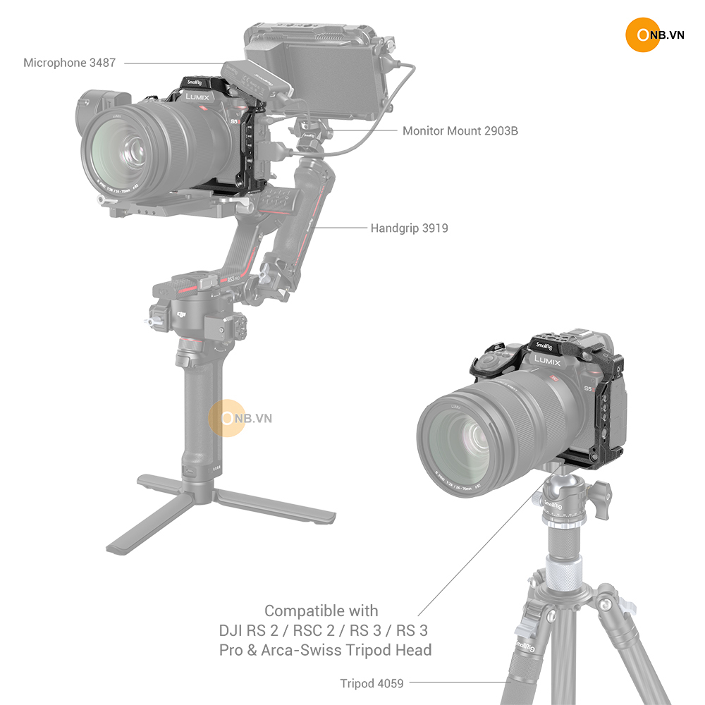SmallRig Black Mamba Cage Panasonic LUMIX S5II S5IIX 4023