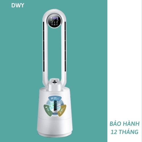 Quạt Không Cánh Lọc Không Khí Bụi Mịn Khử Mùi UV - 12 Tốc Độ Gió - Màn Hình Cảm Ứng LED Điều Khiển Từ Xa