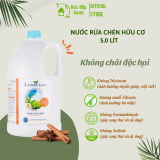 Nước rửa chén bát hữu cơ Layer Clean hương quế 5l, Góc Bếp Xanh - LayerClean