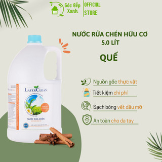 Nước rửa chén bát hữu cơ Layer Clean hương quế 5l, Góc Bếp Xanh - LayerClean