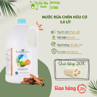 Nước rửa chén bát hữu cơ LayerClean hương quế 5l