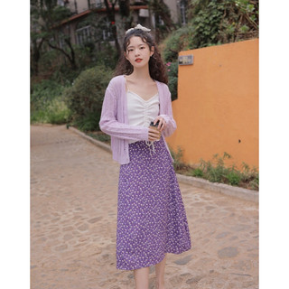 sẵn 🌸 Chân váy hoa nhí tím mộng mơ | 𝑫𝒓𝒆𝒔𝒔 𝒃𝒚 𝑫𝒆 𝑷𝒐𝒔𝒚
