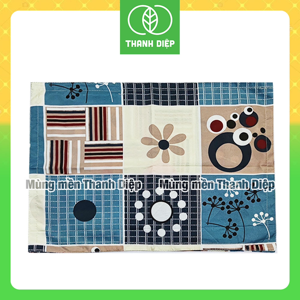 Áo gối cotton poly 30x50cm không khóa kéo cho bé - Mùng mền Thanh Diệp