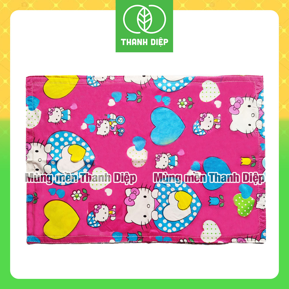 Áo gối cotton poly 30x50cm không khóa kéo cho bé - Mùng mền Thanh Diệp