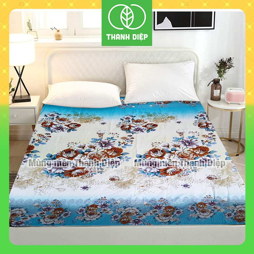 Ga giường cotton cao cấp bo thun 1m6 1m8 - Mùng mền Thanh Diệp