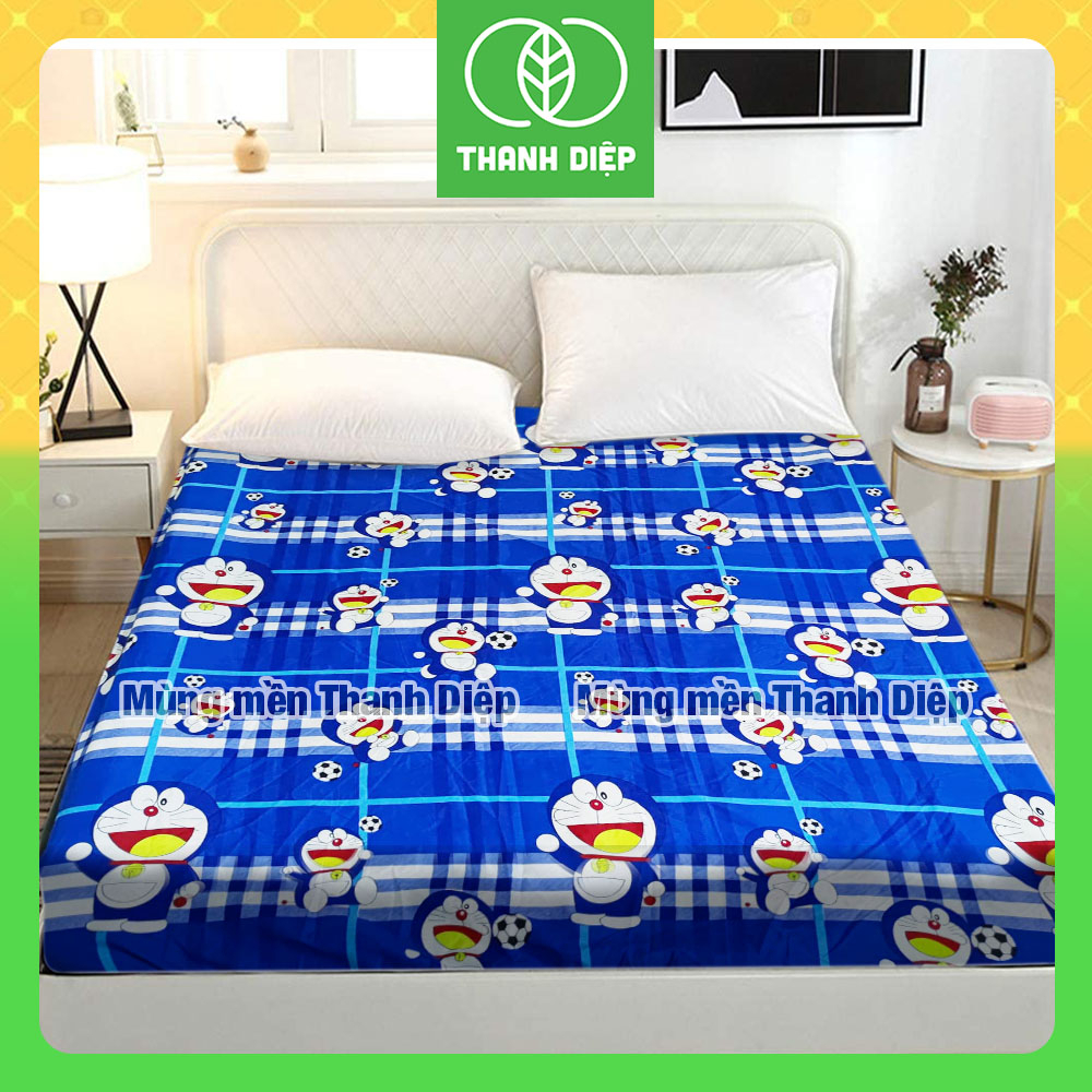 Ga giường cotton cao cấp bo thun 1m6 1m8 - Mùng mền Thanh Diệp