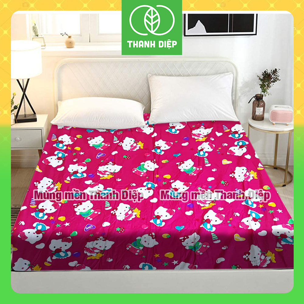 Ga giường cotton cao cấp bo thun 1m6 1m8 - Mùng mền Thanh Diệp