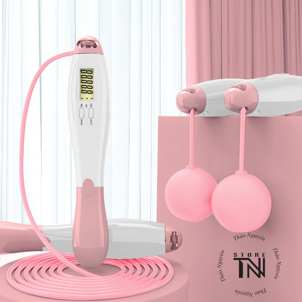 Dây nhảy không dây và có dây đếm số điện tử Calo & Km -  Tập gym tại nhà cao cấp - dây nhảy không dây