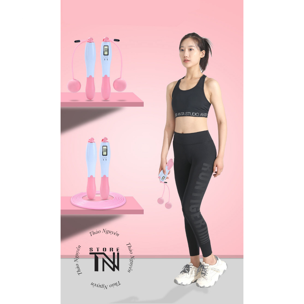 Dây nhảy không dây và có dây đếm số điện tử Calo & Km -  Tập gym tại nhà cao cấp - dây nhảy không dây