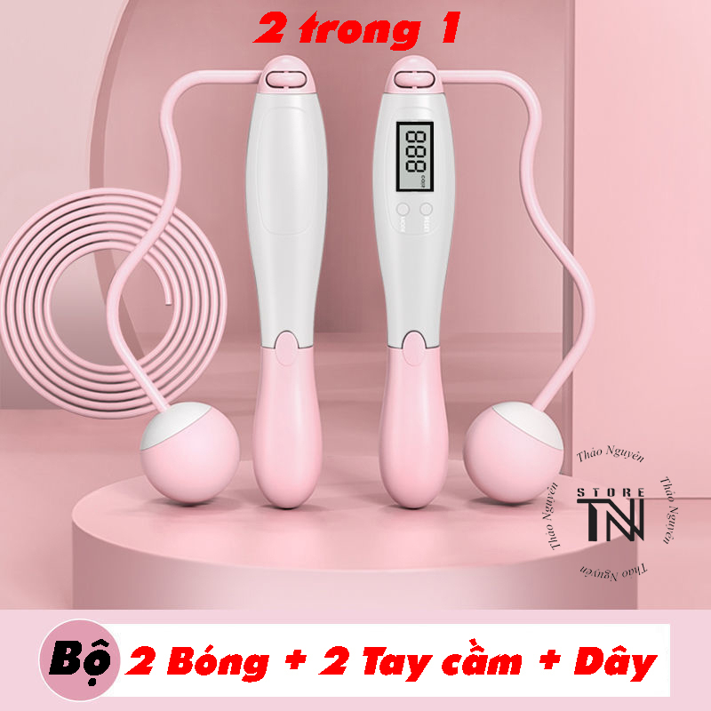 Dây nhảy không dây và có dây đếm số điện tử Calo & Km -  Tập gym tại nhà cao cấp - dây nhảy không dây