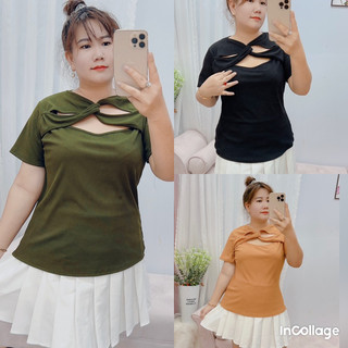 Áo Thun Xoắn Cổ BigSiZe Nữ từ 69kg đến 95kg