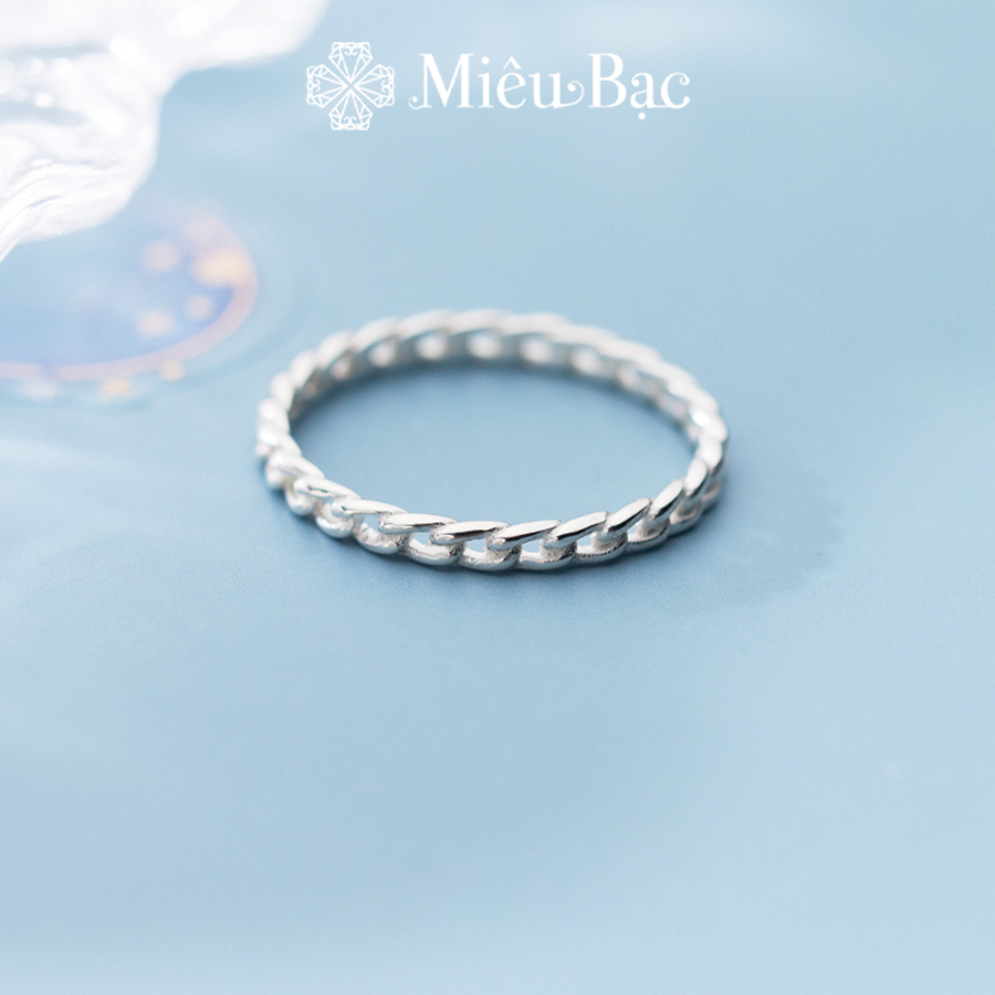 Nhẫn bạc nữ Miêu Bạc xoắn nhỏ basic đủ size chất liệu bạc 925 phụ kiện thời trang trang sức nữ MN05