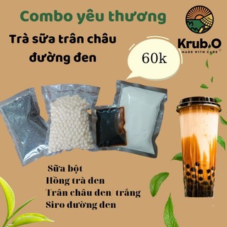Set trà sữa trân châu đường đen Pha được 8-10 cốc