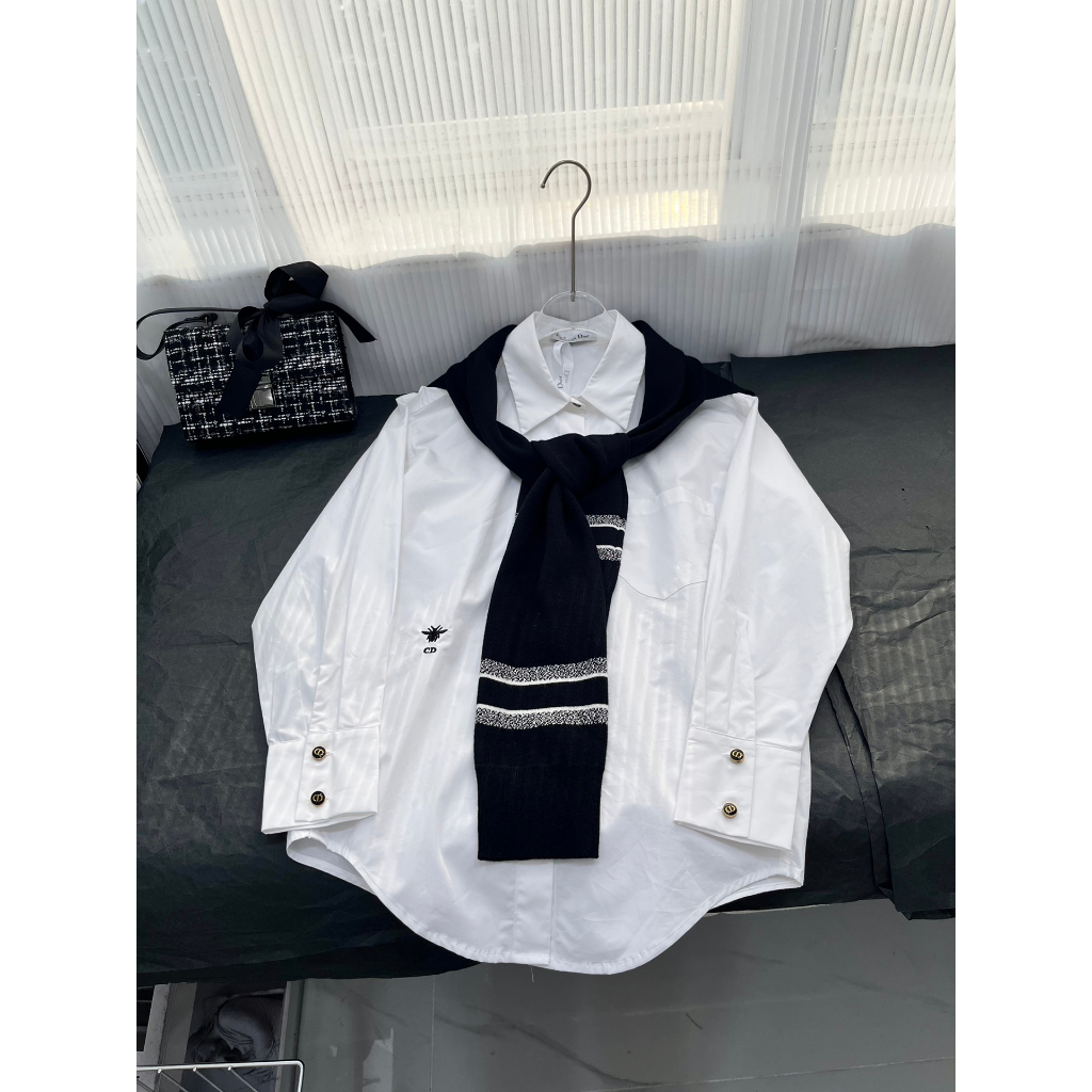 Áo somi nữ thời trang cao cấp Christian Dior CD thiết kế sang trọng, thời thượng