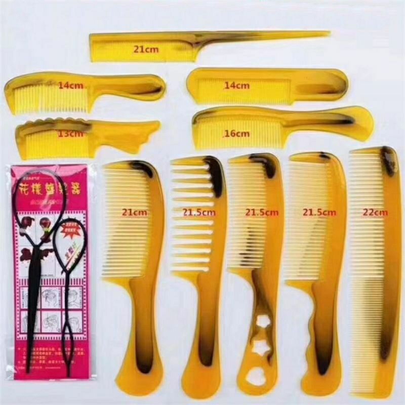 200 chiếc lược nhựa đủ size (20 bộ x 10c/bộ) - Tặng 40 dụng cụ búi tóc