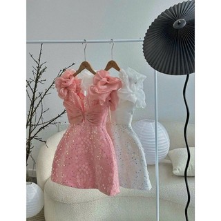 đầm suông kim sa phối tơ