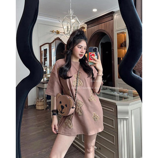 Áo Phông Gấu Viền Đá Kim Anh Bùi