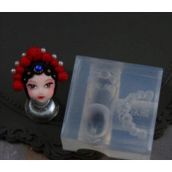 Cô gái Trung Hoa - Khuôn silicone trang trí nail, keycap, làm charm trang sức