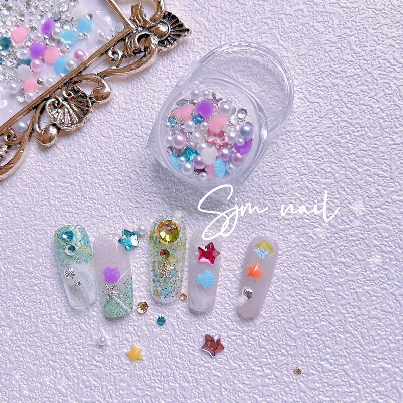 HOLIDAYNAIL Hộp phụ kiện mix trang trí móng