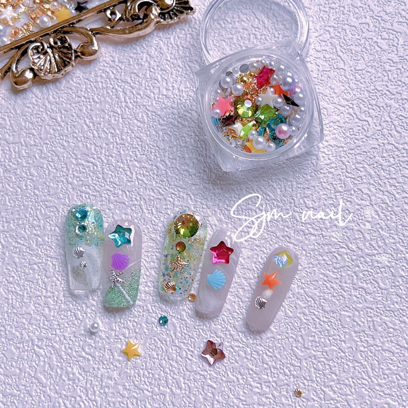 HOLIDAYNAIL Hộp phụ kiện mix trang trí móng
