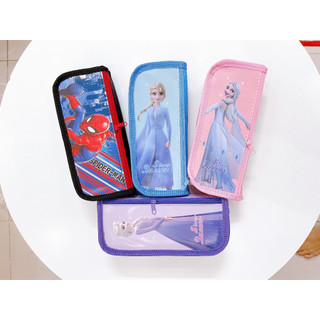 Bóp vải 2 ngăn, túi đựng bút học sinh