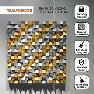 Tranh gỗ 3D thủ công Wood mosiac