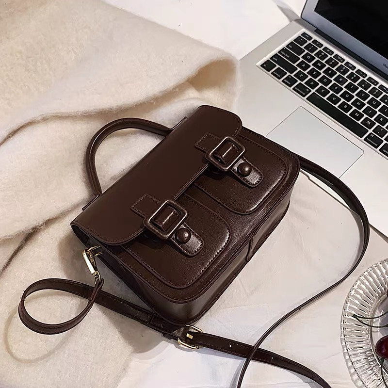 Túi Đeo Chéo Mini Da Pu Niche Hai Nút