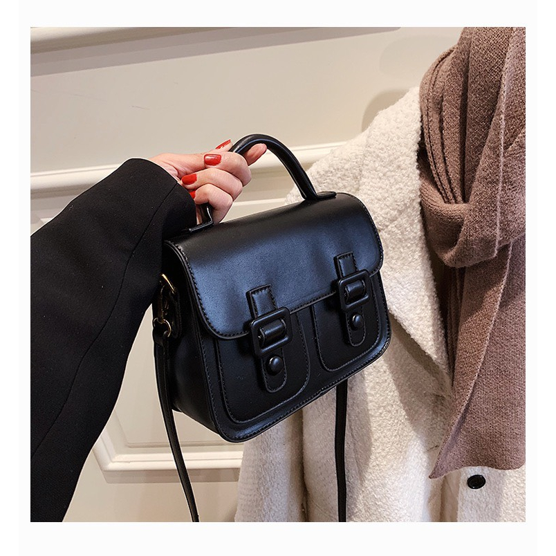 Túi Đeo Chéo Mini Da Pu Niche Hai Nút