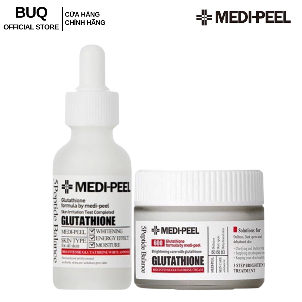 Serum Và Kem Dưỡng Dưỡng Trắng MEDIPEEL Glutathione 600 White 30ml/50g