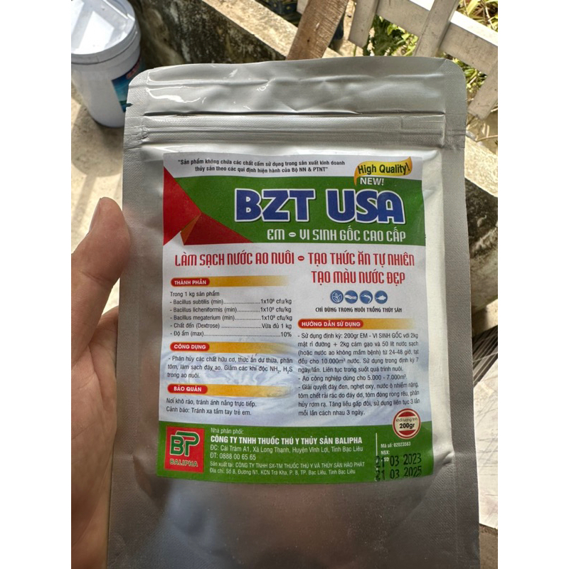 - BZT USA EM -VI SINH GỐC CAO CẤP - dùng gây màu nước, gây mồi, sạch nước đáy ao