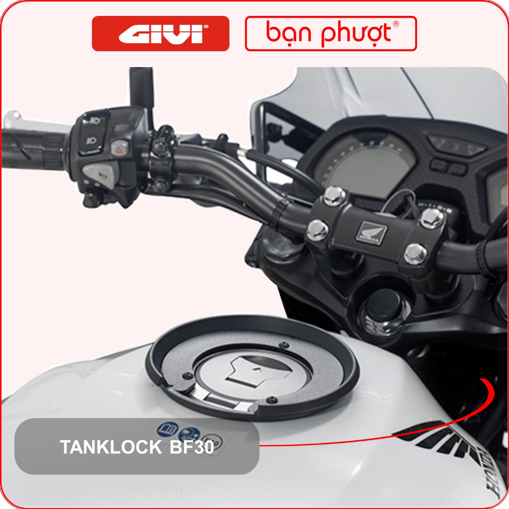 Bộ Ngàm Gắn Túi Gài Bình Xăng BF30 - Đế Gắn Túi Bình Xăng TANKLOCK BF30 - Bạn Phượt