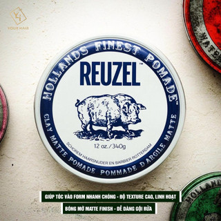 SÁP REUZEL GIỮ NẾP TRUNG BÌNH KHÔNG BÓNG CLAY MATTE POMADE 35G-113G-340G