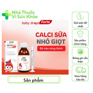 ✅[Chính hãng] NOVOCAL baby drops Forte cung cấp canxi và D3 giúp xương chắc khoẻ,phát triển chiều cao (Chai 90 ml)