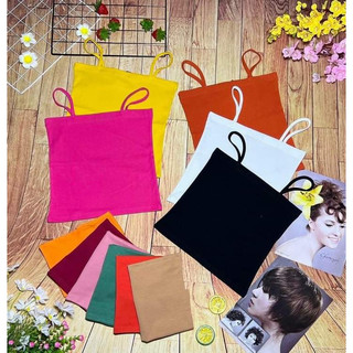 Áo hai dây croptop sọc kẻ, áo hai dây trơn nhiều màu