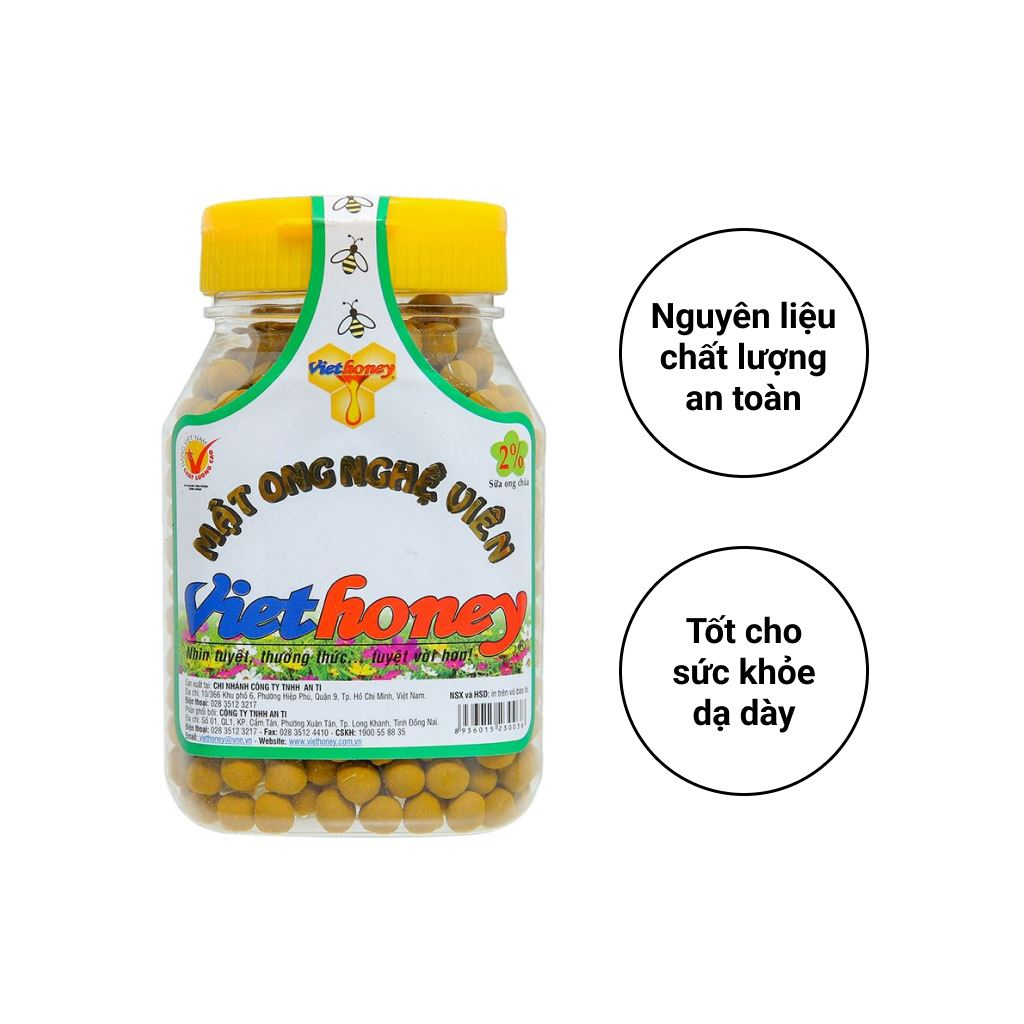 Viên nghệ mật ong Viethoney hũ 160g