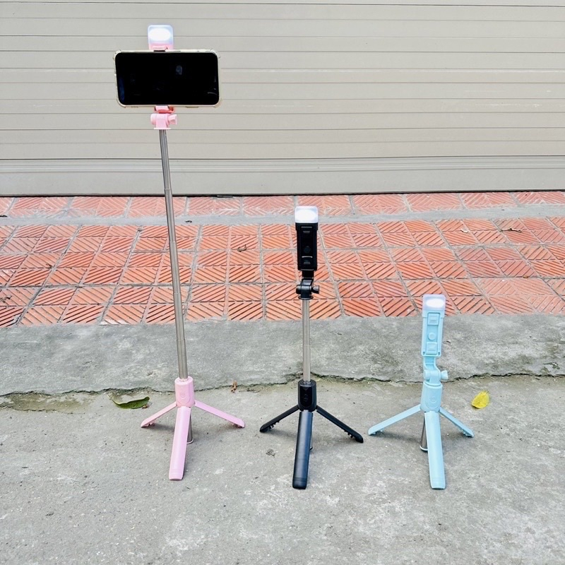Gậy chụp ảnh tự sướng Q07 3 chân có đèn led, gậy chụp hình selfie đa năng có điều khiển bluetooth từ xa