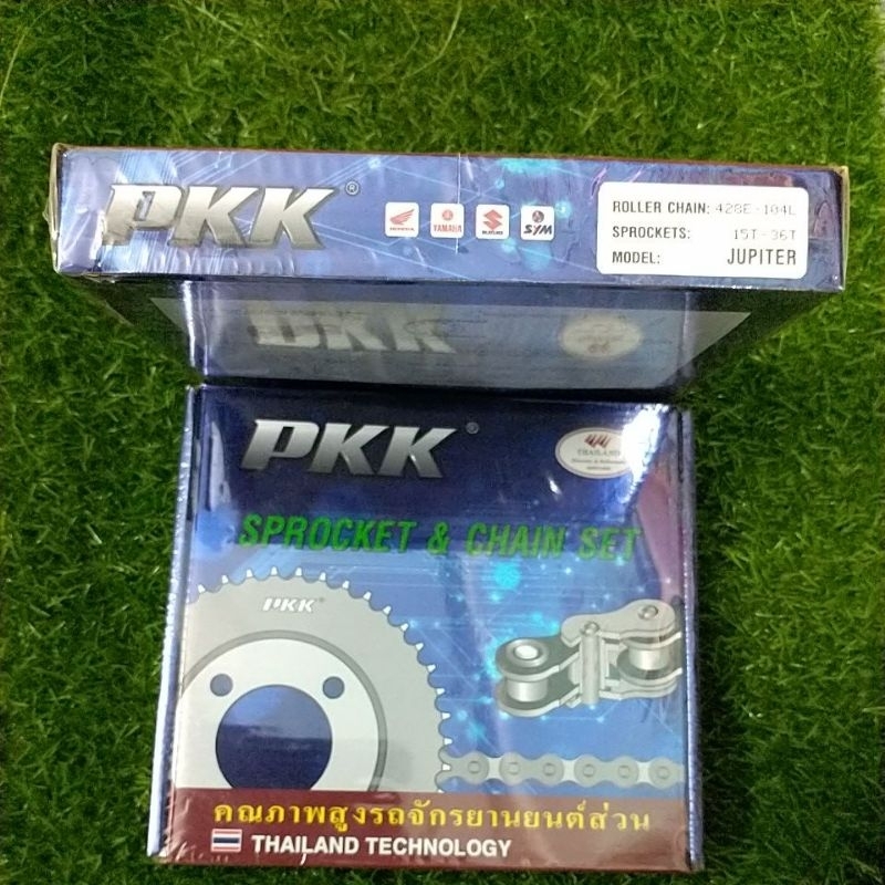 Bộ ba nhông sên dĩa PKK chuẩn thái lan dành cho Sirus, Jupiter