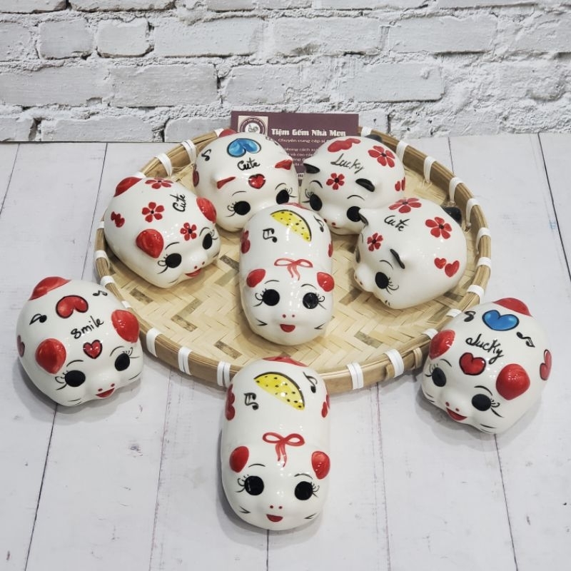 🌿👇Siêu cute 1 ỐNG HEO SỨ Tiết kiệm nhỏ bằng bàn tay😉😛 😘🌼