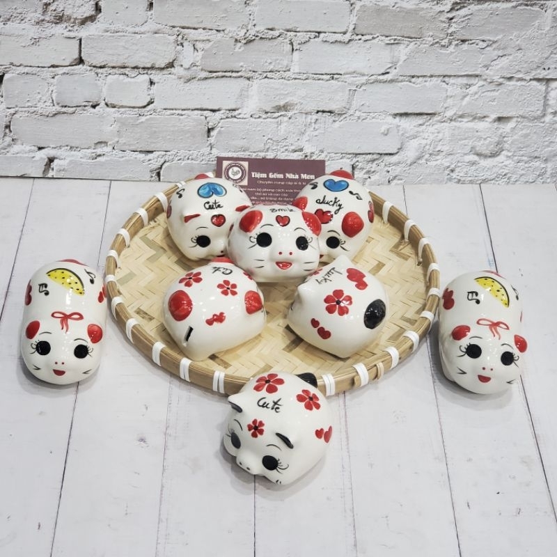 🌿👇Siêu cute 1 ỐNG HEO SỨ Tiết kiệm nhỏ bằng bàn tay😉😛 😘🌼