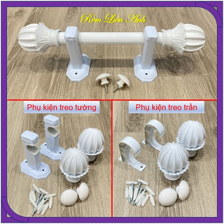 Thanh treo rèm và đầy đủ phụ kiện, tặng ốc vít nở