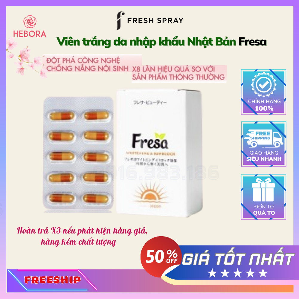 {giá sỉ}VIÊN UỐNG FRESA TRẮNG DA, CHỐNG TIA UV NHẬT BẢN [CHÍNH HÃNG]