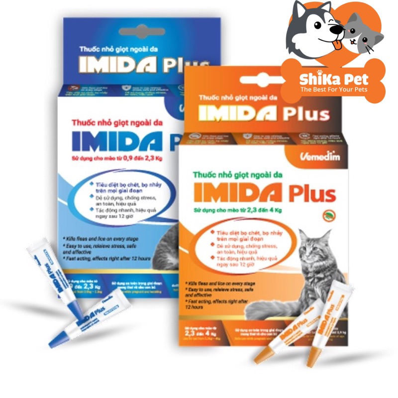 Vemedim Imida Plus nhỏ gáy diệt ve rận cho mèo