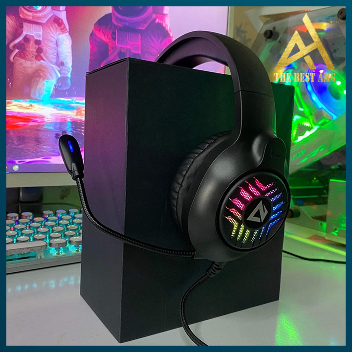 Tai Nghe Máy Tính Có Mic Headphone Chụp Tai Gaming Led Rgb VSP GH-X1 Có Dây - Tai Nghe Vi Tính Laptop Chơi Game | BigBuy360 - bigbuy360.vn