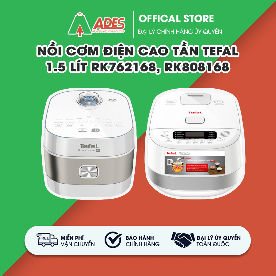 [HÀNG CAO CẤP] ✔️ Nồi cơm điện cao tần Tefal 1.5 lít RK762168, RK808168 ✔️ Giữ ấm lên đến 24 tiếng ✔️ BH 24 THÁNG