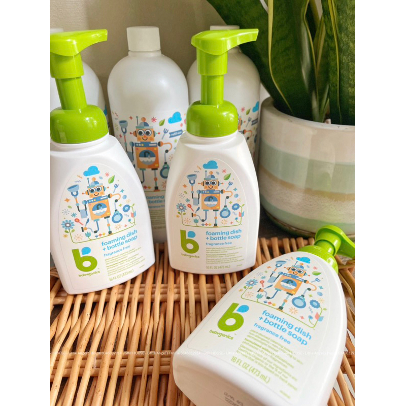 Rửa Bình Sữa và Chén Dĩa Hữu Cơ Babyganics Foaming Dish and Bottle Soap 473ml