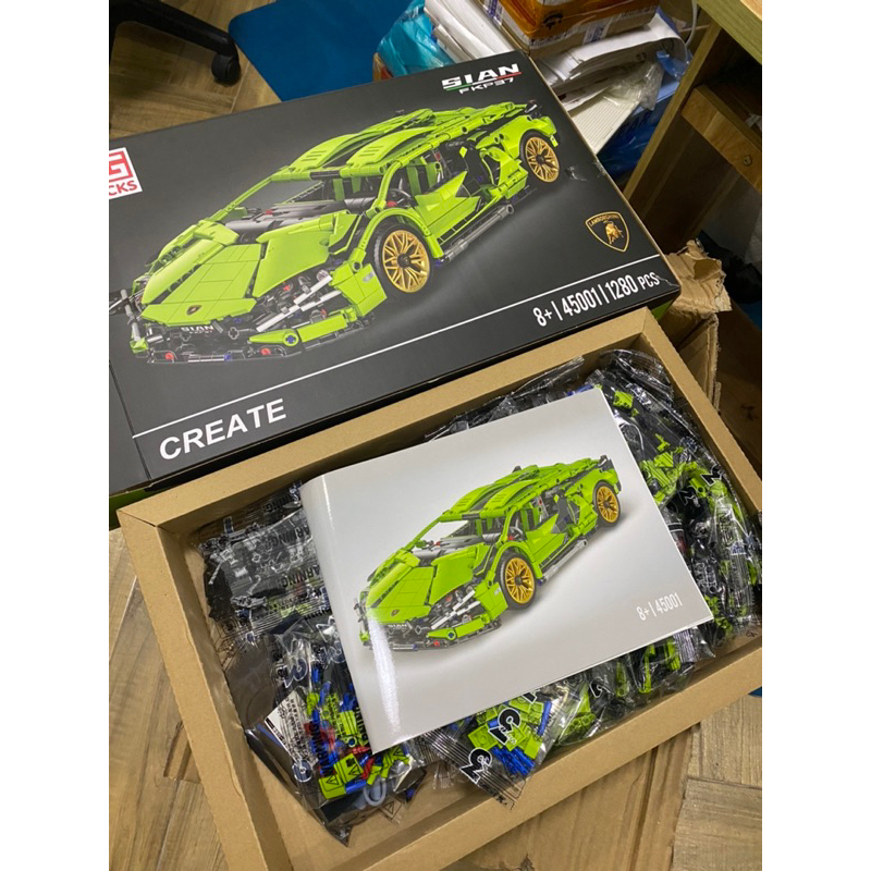 Đồ Chơi Lắp Ráp Mô Hình Điều Khiển Từ Xa RC Technic Siêu Xe Lamborghini Sian SY8600 Trang Trí Decor Sang Trọng